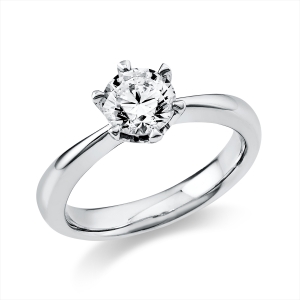 Solitaire Ring 6er-Krappe 18kt Gelbgold GIA2526672476 mit 1,00ct Diamanten
