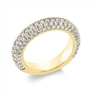 Pavé Ring  18kt Gelbgold mit 2,20ct Diamanten