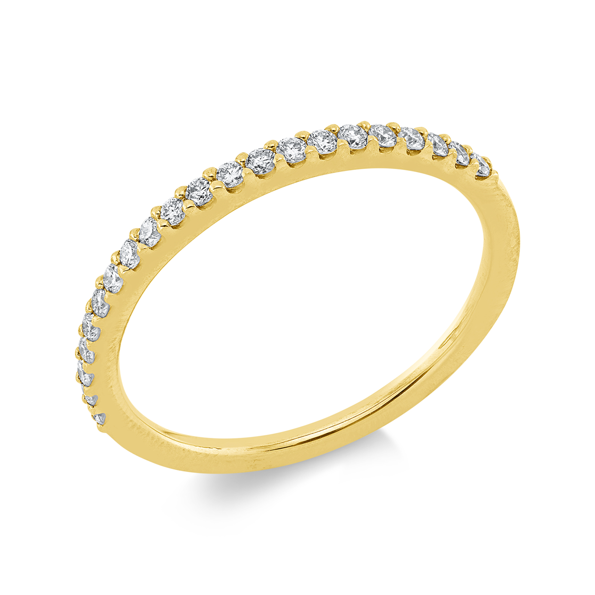 Memoire halb Ring  18kt Gelbgold mit 0,21ct Diamanten