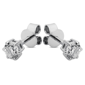 Solitaire Ohrstecker 6er-Krappe 18kt Weißgold mit 0,50ct Diamanten