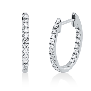 Creolen  18kt Gelbgold mit 0,27ct Diamanten