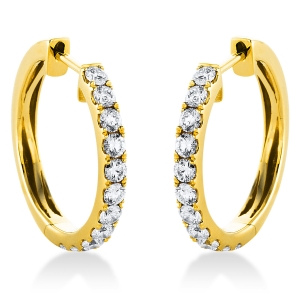 Creolen  18kt Gelbgold mit 0,89ct Diamanten