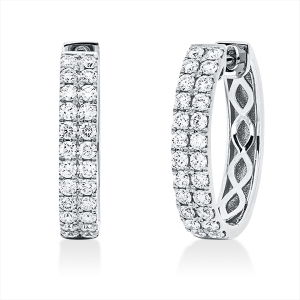 Pavé Creolen  18kt Gelbgold mit 1,06ct Diamanten