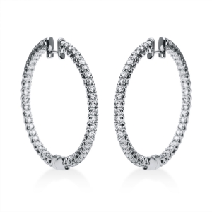 Creolen  18kt Weißgold mit 3,51ct Diamanten