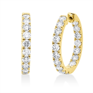 Creolen  18kt Gelbgold mit 4,09ct Diamanten