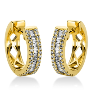 Creolen  18kt Gelbgold mit 0,54ct Diamanten