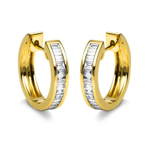 Creolen  18kt Gelbgold mit 0,43ct Diamanten