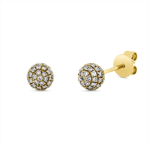 Pavé Ohrstecker  18kt Gelbgold mit 0,38ct Diamanten