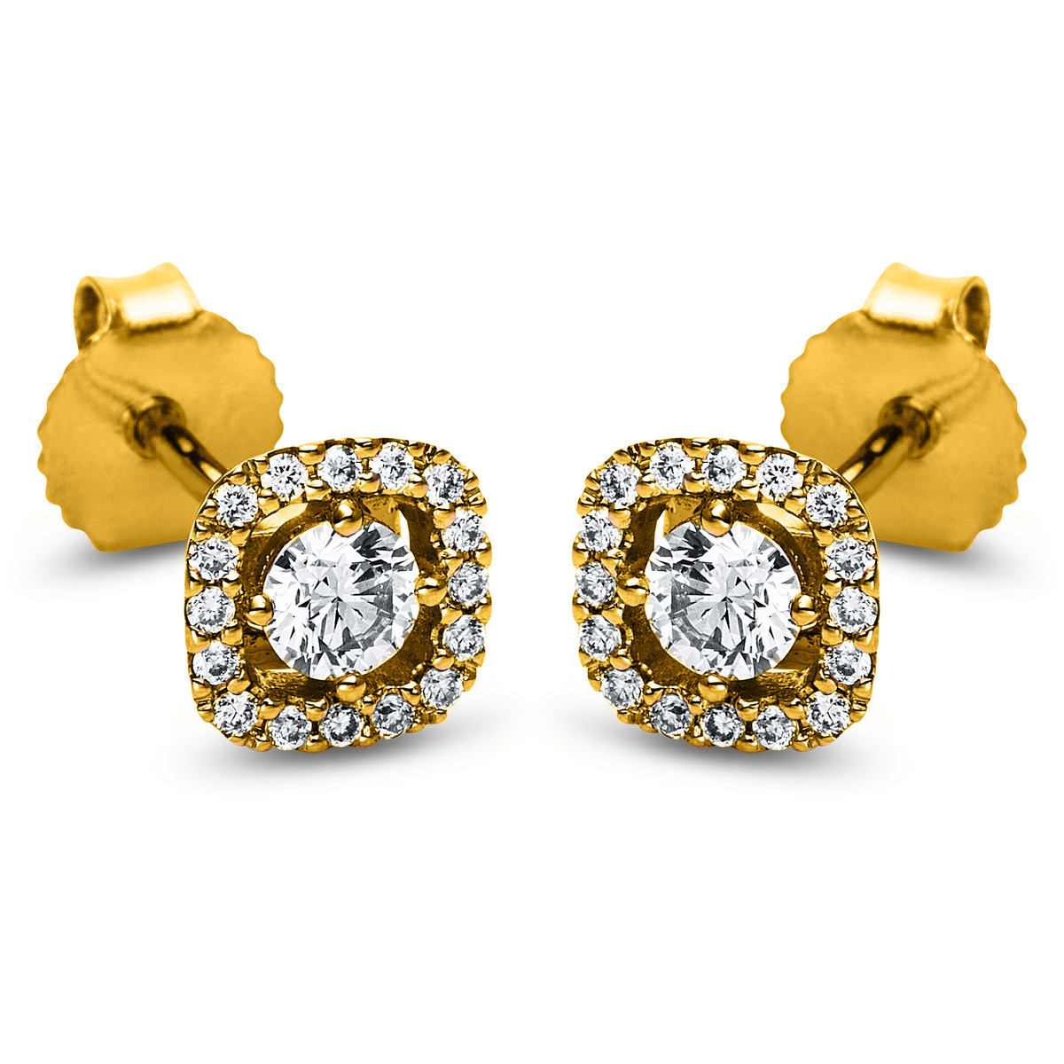 Ohrstecker 4er-Krappe 18 kt GG