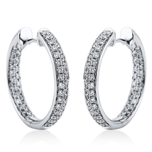 Creolen  18kt Weißgold mit 0,84ct Diamanten