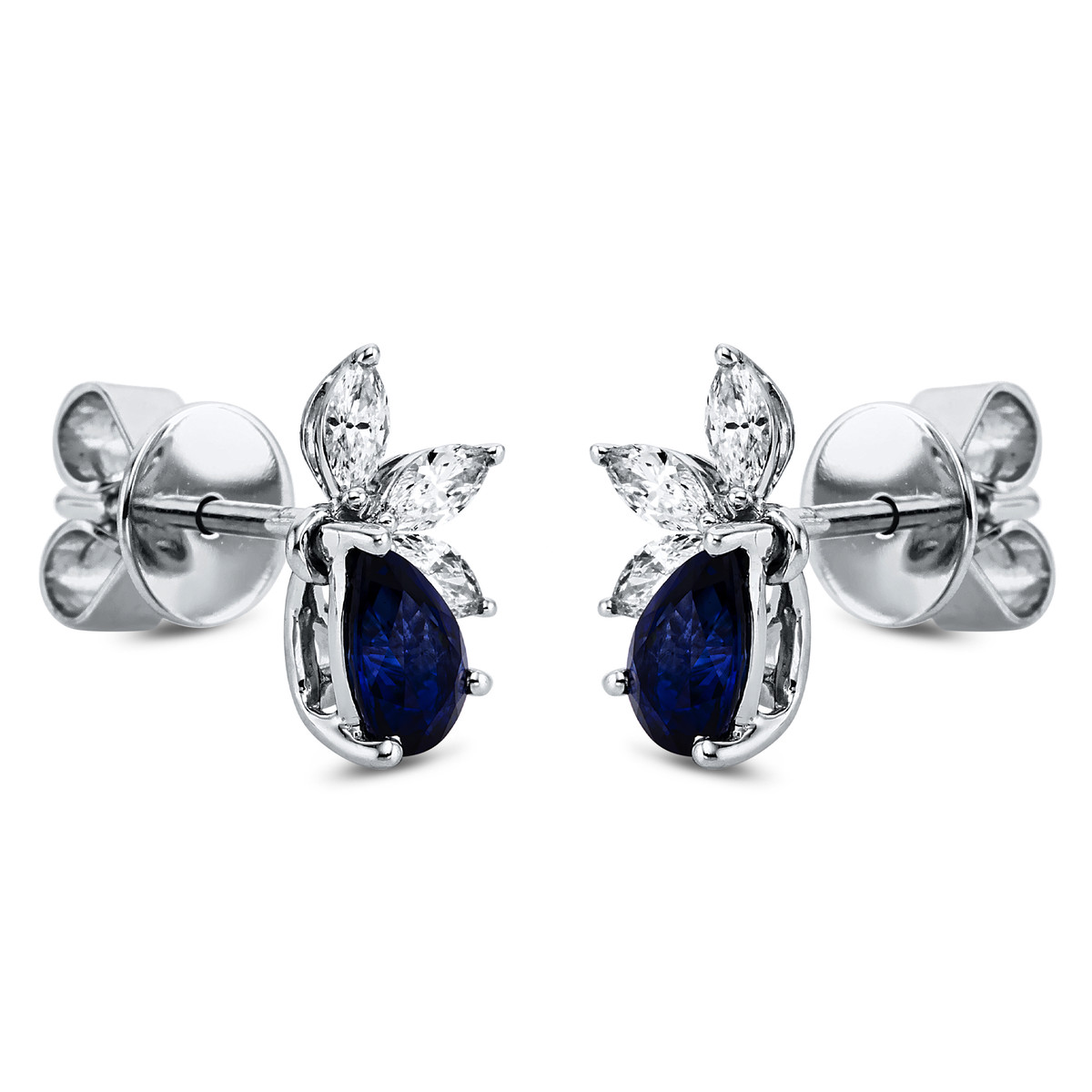 Ohrstecker 3er-Krappe 18 kt WG