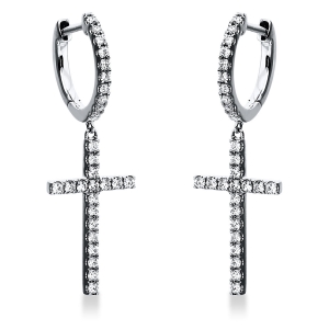 Ohrschmuck 18 kt WG Kreuz