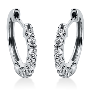 Creolen  18kt Weißgold mit 0,46ct Diamanten