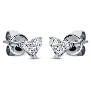 Ohrstecker 18 kt WG Herz