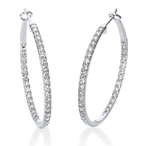 Creolen  18kt Weißgold mit 2,42ct Diamanten