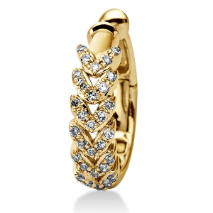 Creolen  18kt Gelbgold Ohrmanschette mit 0,09ct Diamanten