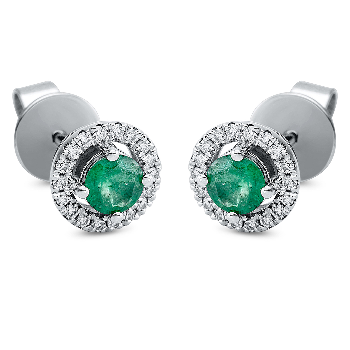 Ohrstecker 4er-Krappe 18 kt WG