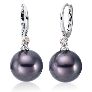 Ohrschmuck  18kt Weißgold mit 0,09ct Diamanten