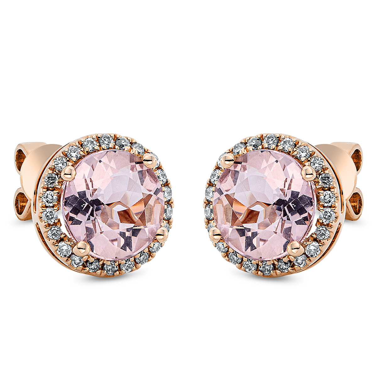 Ohrstecker 4er-Krappe 18 kt RG