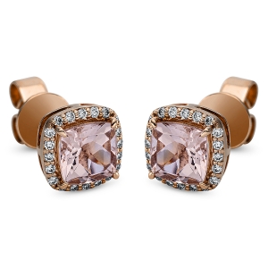 Ohrstecker 4er-Krappe 18 kt RG