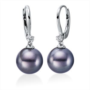 Ohrschmuck  18kt Weißgold mit 0,09ct Diamanten