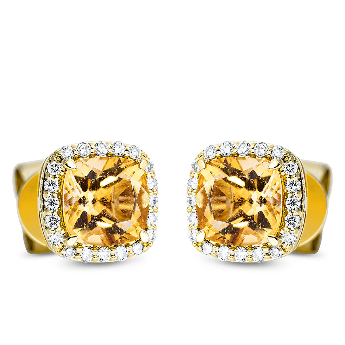 Ohrstecker 4er-Krappe 18 kt GG