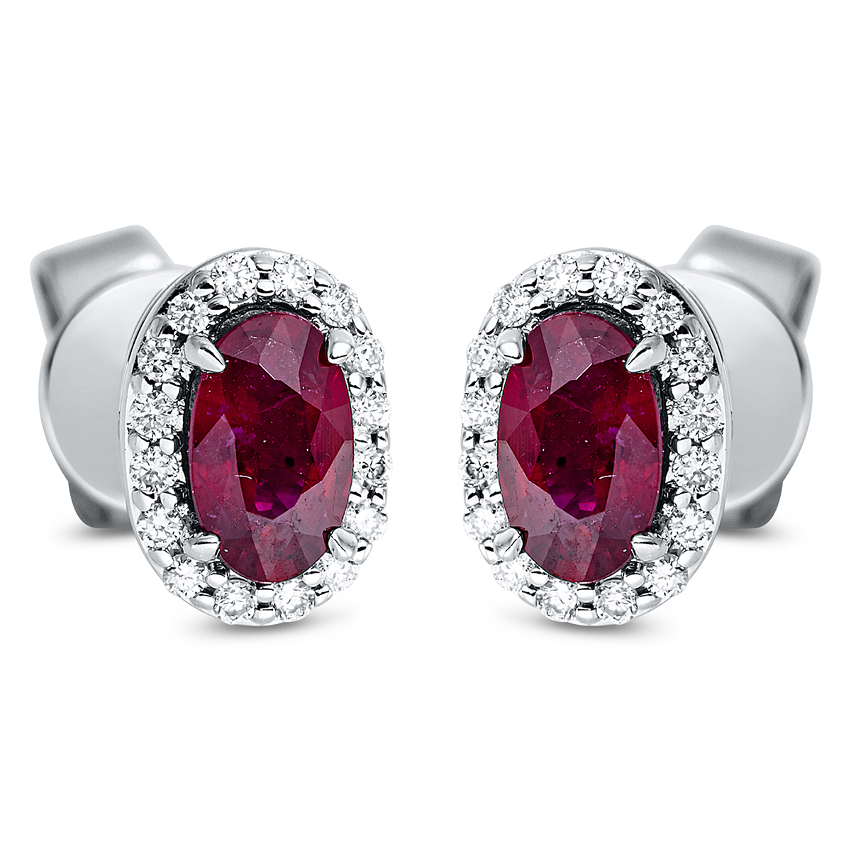 Ohrstecker 4er-Krappe 18 kt WG