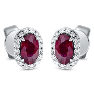 Ohrstecker 4er-Krappe 18 kt WG