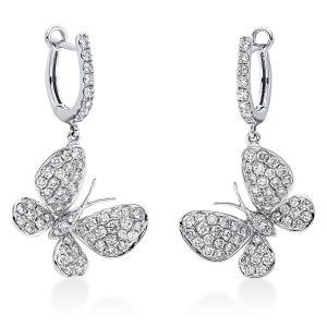 Ohrschmuck 18 kt WG Schmetterling