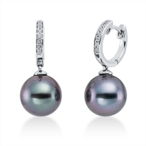 Ohrschmuck  18kt Weißgold mit 0,09ct Diamanten