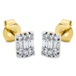 Ohrstecker 18 kt GG+WG