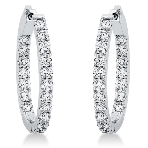 Creolen  18kt Weißgold mit 1,96ct Diamanten