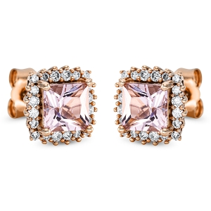 Ohrstecker 4er-Krappe 18 kt RG