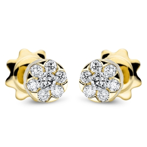 Ohrstecker 18 kt GG Kreis