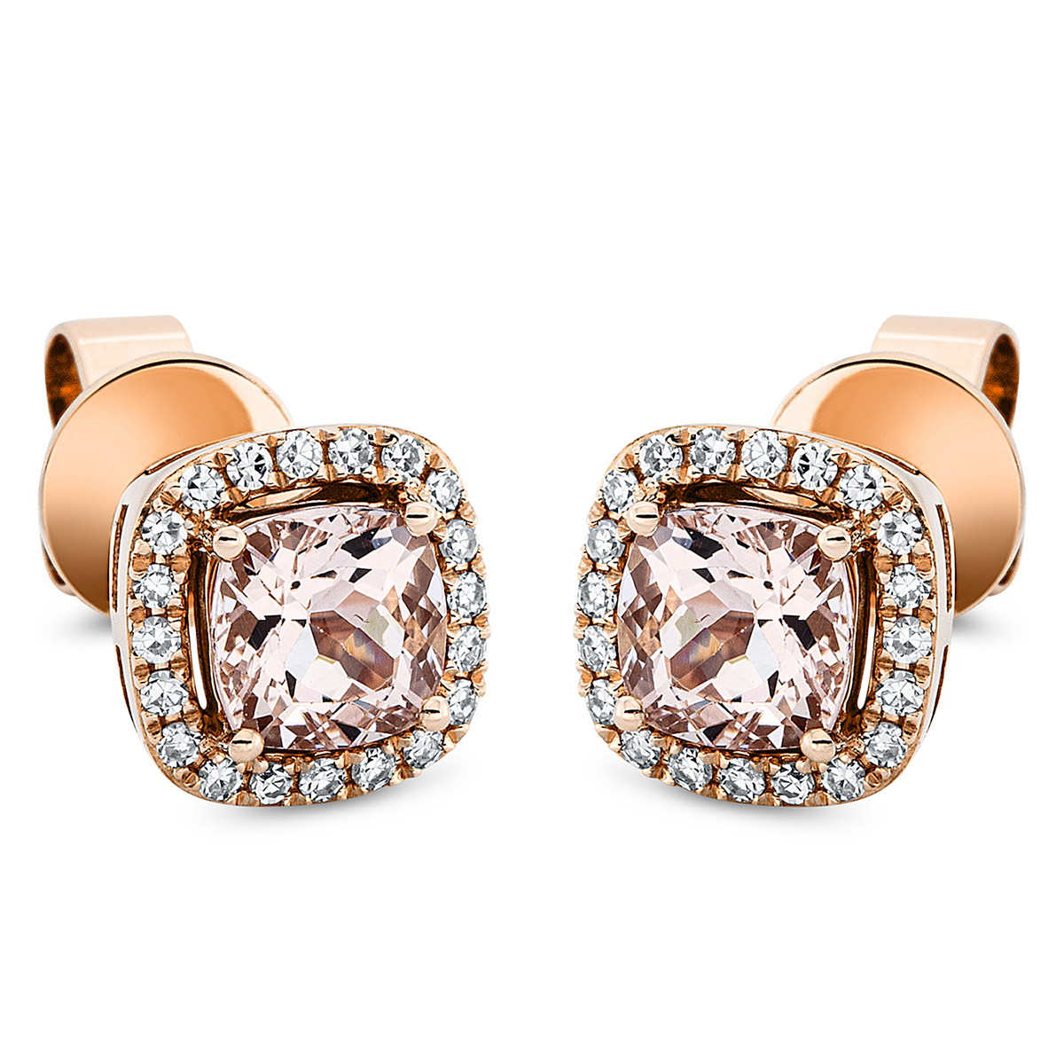 Ohrstecker 4er-Krappe 18 kt RG