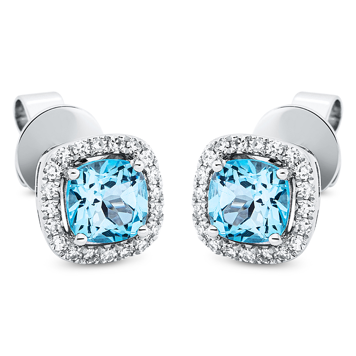 Ohrstecker 4er-Krappe 18 kt WG