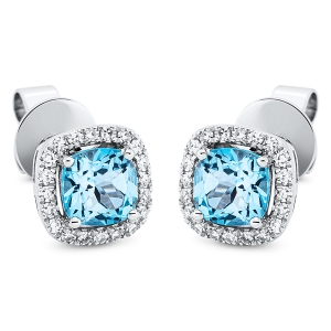 Ohrstecker 4er-Krappe 18 kt WG