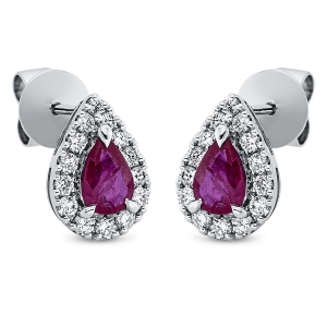 Ohrstecker 3er-Krappe 18 kt WG