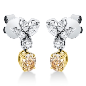 Ohrschmuck 4er-Krappe 18 kt WG+GG, GIA 2pcs