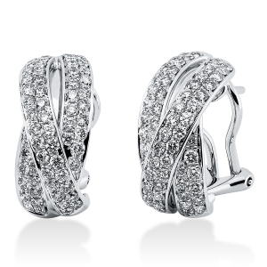 Creolen  18kt Weißgold mit 1,27ct Diamanten