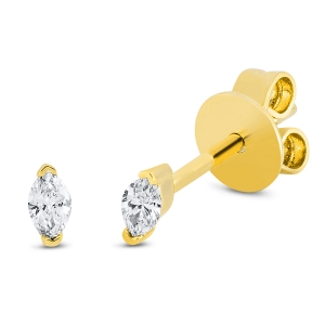 Solitaire Ohrstecker 2er-Krappe 18kt Gelbgold mit 0,08ct Diamanten