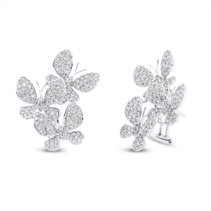 Ohrstecker 18 kt WG Schmetterling