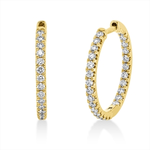 Creolen  18kt Gelbgold mit 0,73ct Diamanten