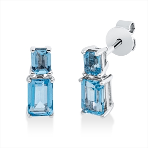 Ohrstecker 4er-Krappe 18 kt WG