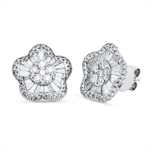 Ohrstecker 18 kt WG Blume/Blumen