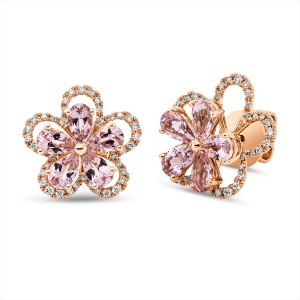 Ohrstecker 18 kt RG Blume