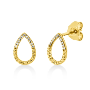 Ohrstecker 18 kt GG Tropfen