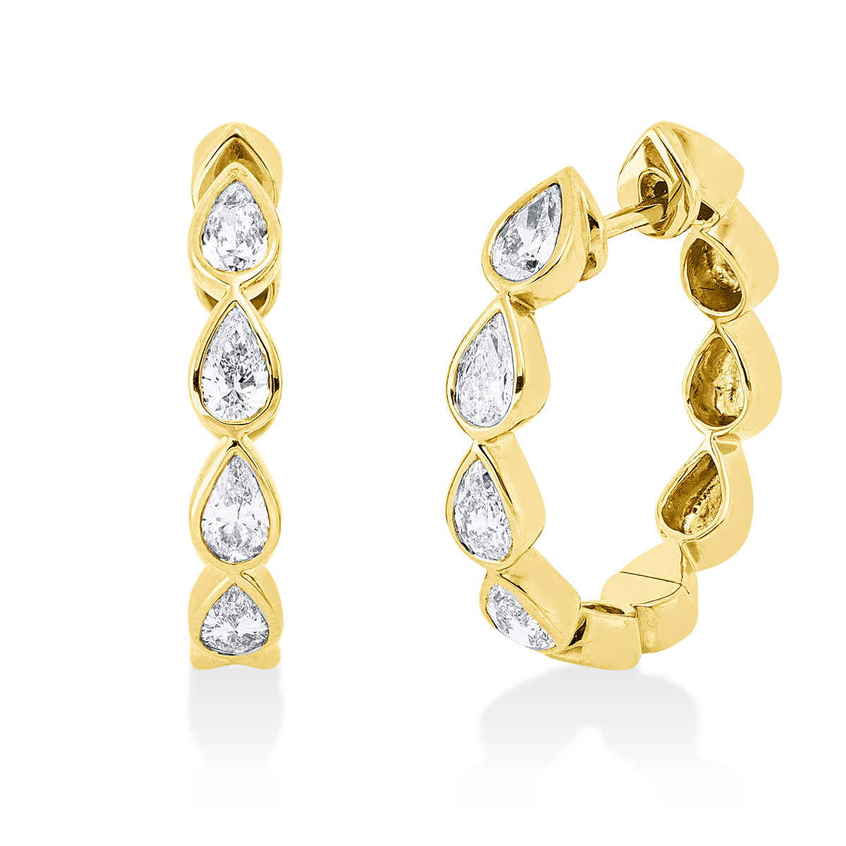 Creolen  18kt Gelbgold mit 1,00ct Diamanten