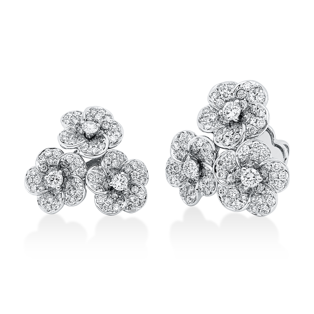 Ohrstecker 18 kt WG Blume/Blumen