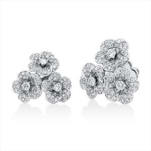 Ohrstecker 18 kt WG Blume/Blumen